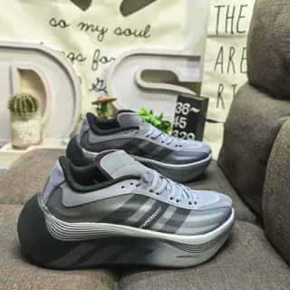 Adidas Hyperboost Gray and Black Running Shoes