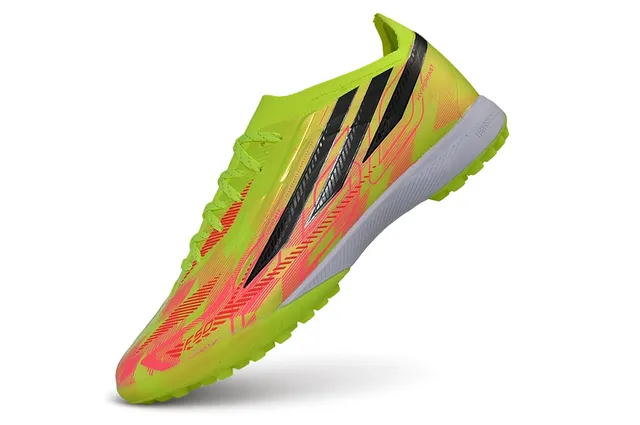Adidas Hyperfast Amarillo Neón Rosa Césped Zapatos de Fútbol 3