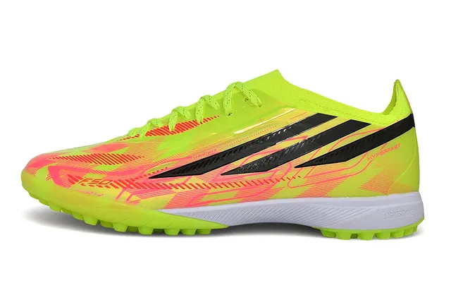 Adidas Hyperfast Amarillo Neón Rosa Césped Zapatos de Fútbol 8