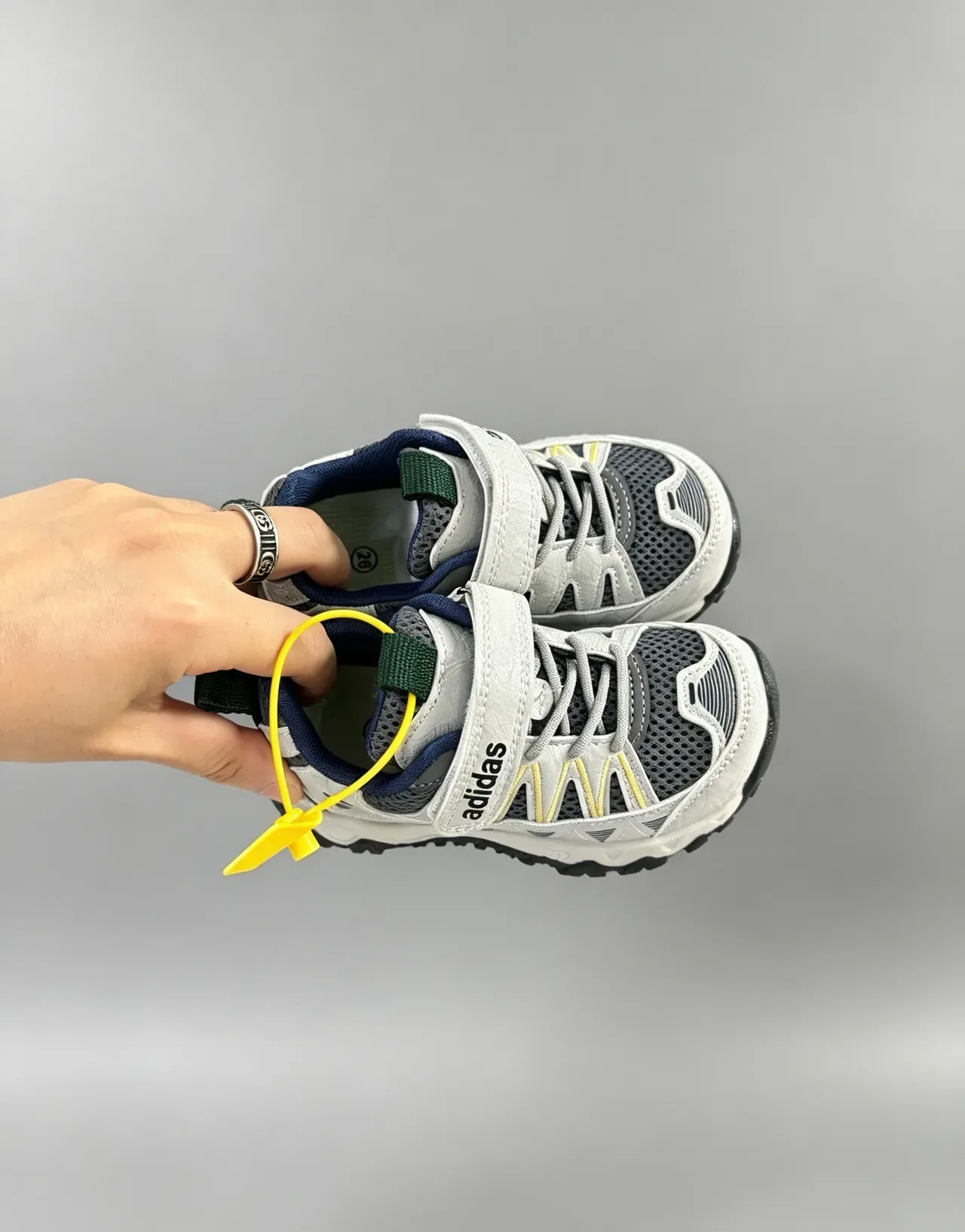 Adidas Kids Laceless Velcro Trail-Style Lifestyle Sneakers 4