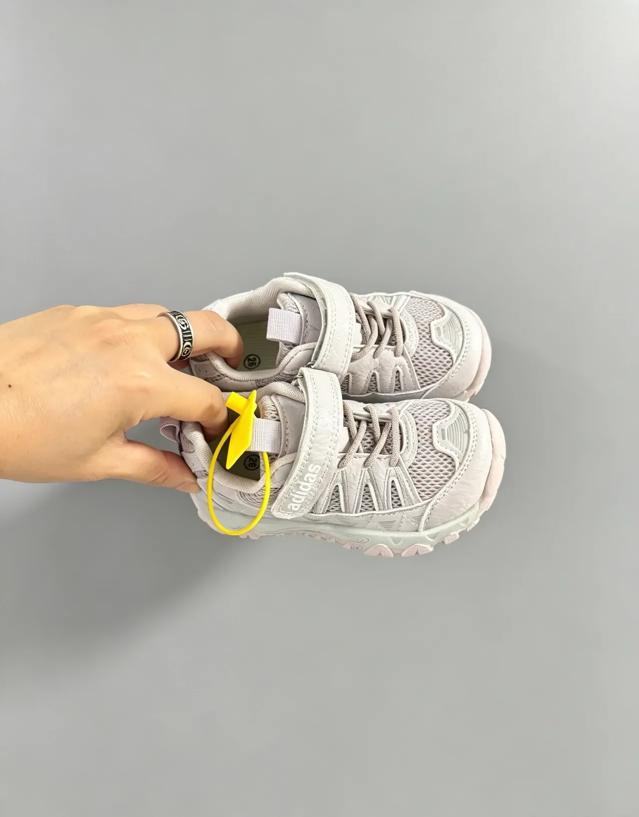 Adidas Kids Laceless Velcro Trail-Style Lifestyle Sneakers 16
