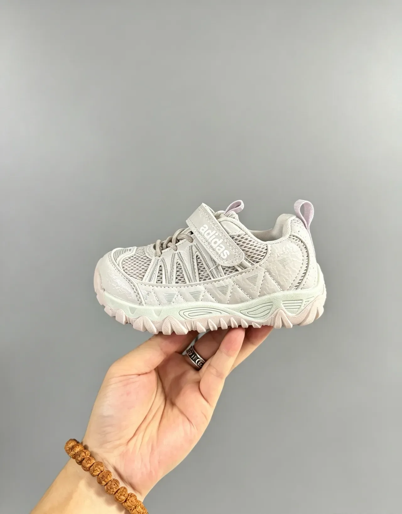 Adidas Kids Laceless Velcro Trail-Style Lifestyle Sneakers 18