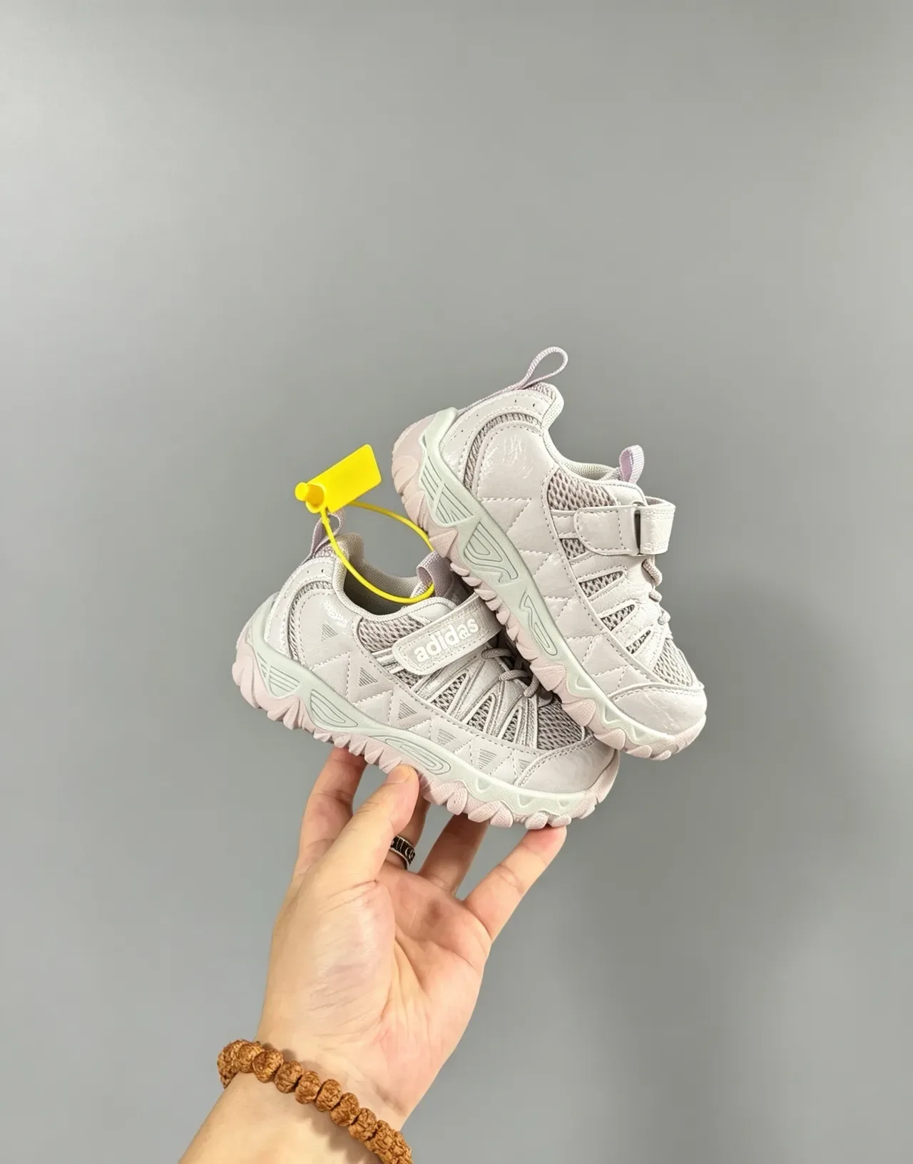 Adidas Kids Laceless Velcro Trail-Style Lifestyle Sneakers 21