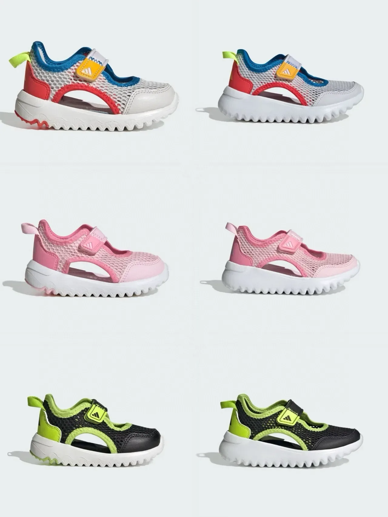 Adidas Kids Mesh Open-Toe Velcro Strap Lifestyle Sneakers 5
