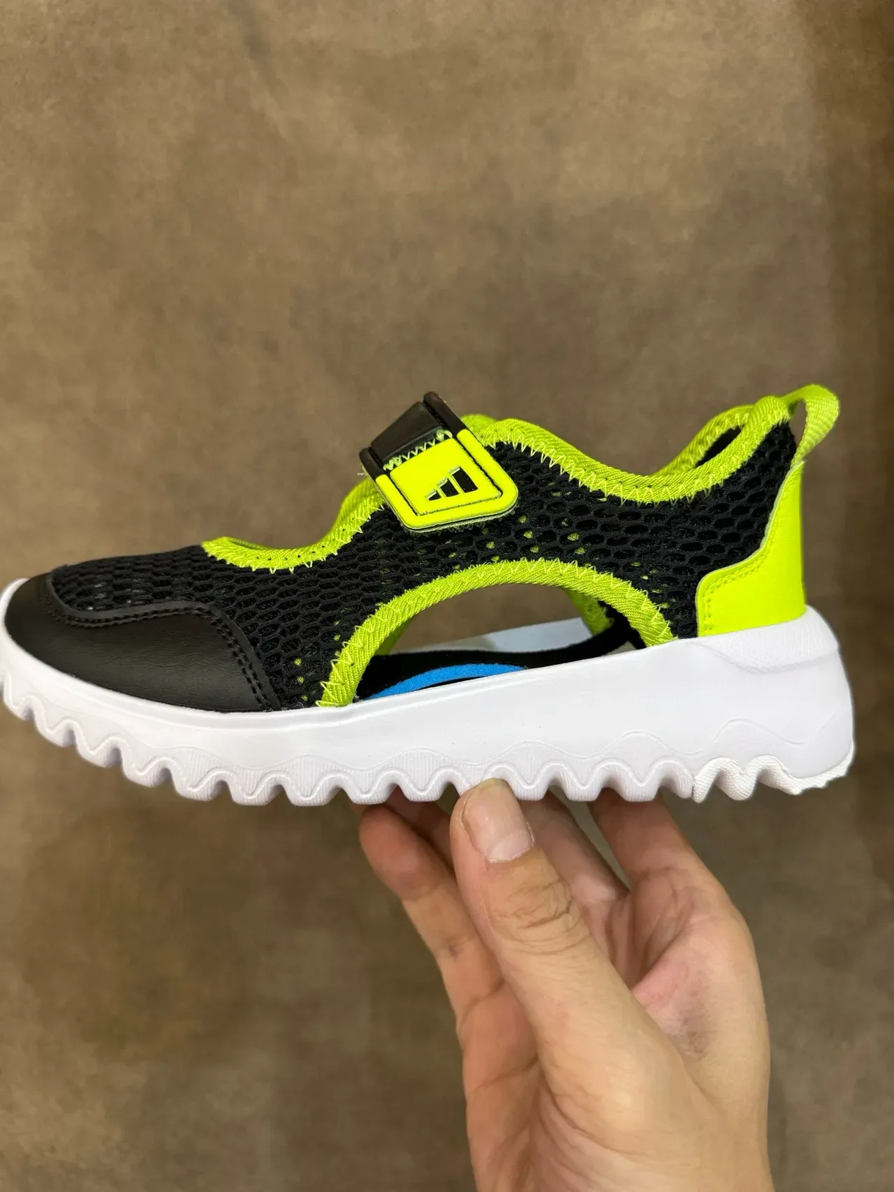 Adidas Kids Mesh Open-Toe Velcro Strap Lifestyle Sneakers 8