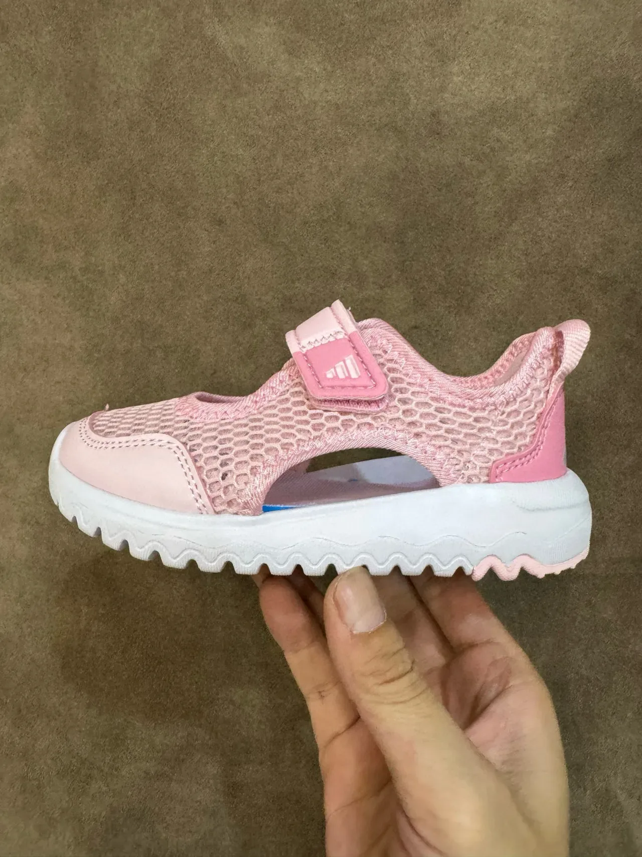 Adidas Kids Mesh Open-Toe Velcro Strap Lifestyle Sneakers 11
