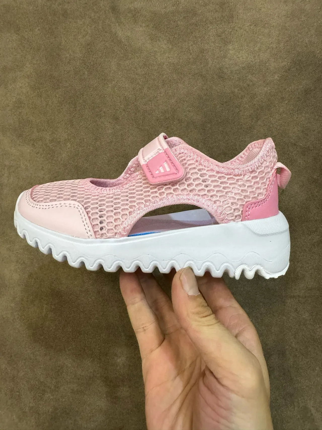 Adidas Kids Mesh Open-Toe Velcro Strap Lifestyle Sneakers 12