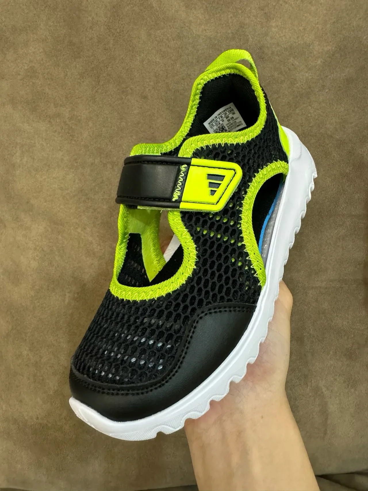 Adidas Kids Mesh Open-Toe Velcro Strap Lifestyle Sneakers 15