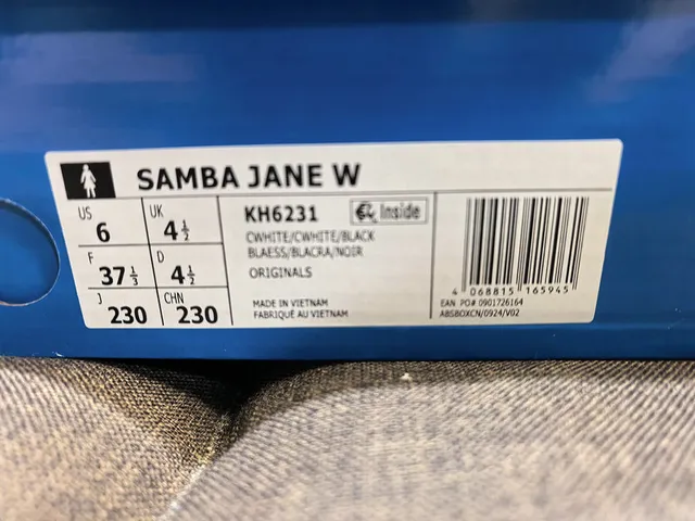 Adidas Mary Jane Chaussures Blanc Noir Sans Lacets Ourlet à Volants Mary Jane Chaussures 22