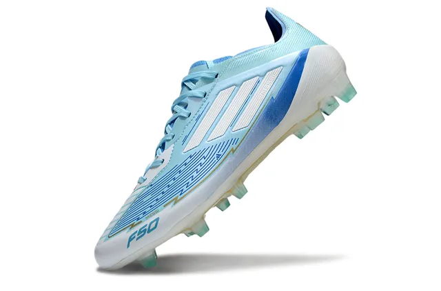 Adidas Messi Azul Claro Branco Textil Chuteira para Campo Firme 3