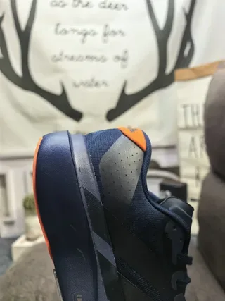 Adidas Navy Orange Knit Upper Sculpted Midsole Lifestyle Sneakers 3