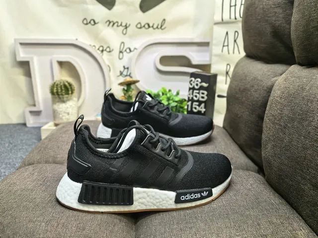 Adidas NMD R1 White Red Blue Lifestyle Sneakers 11