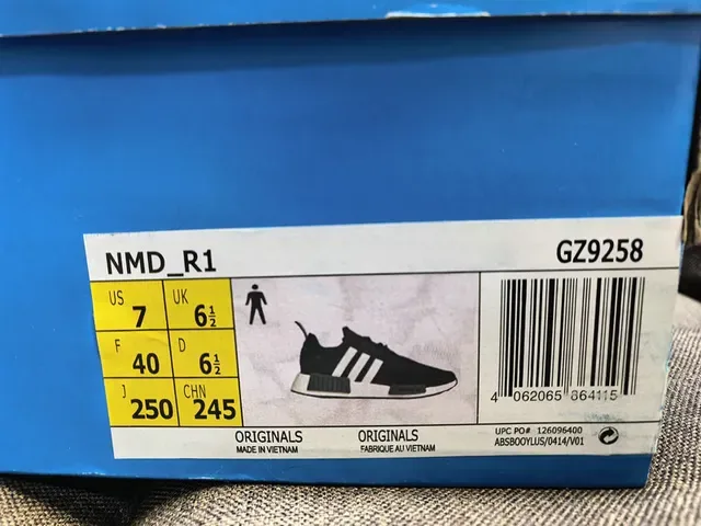 Adidas NMD R1 White Red Blue Lifestyle Sneakers 12