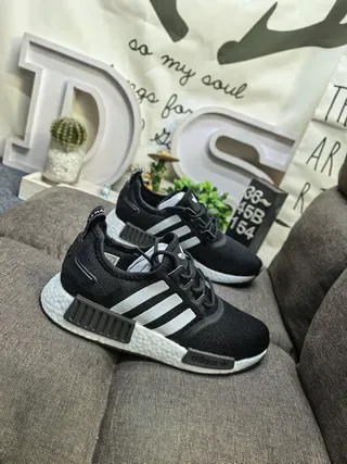 Adidas NMD R1 White Red Blue Lifestyle Sneakers 19