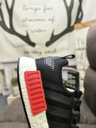 Adidas NMD R1 White Red Blue Lifestyle Sneakers 23