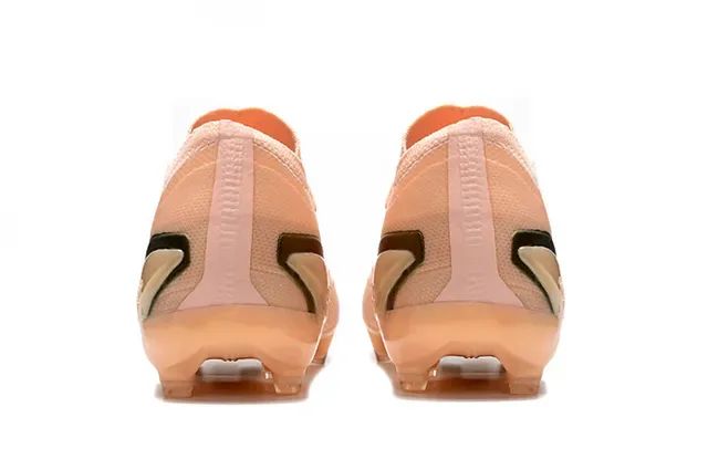 Adidas Sapatos de Futebol Rosa Bege Low-Cut Upper de Malha Sola Translucida Âmbar Placa para Campo Firme 4
