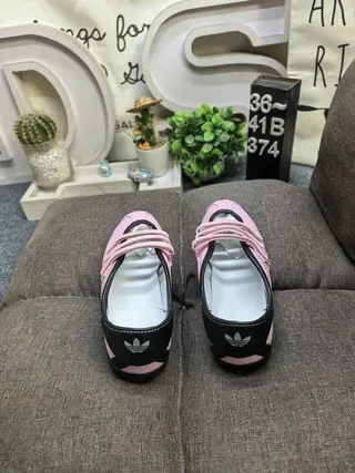 Adidas Pink Blue Laceless Hook-and-Loop Strap Sneakers 8