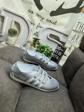 Adidas Pink Blue Laceless Hook-and-Loop Strap Sneakers 19
