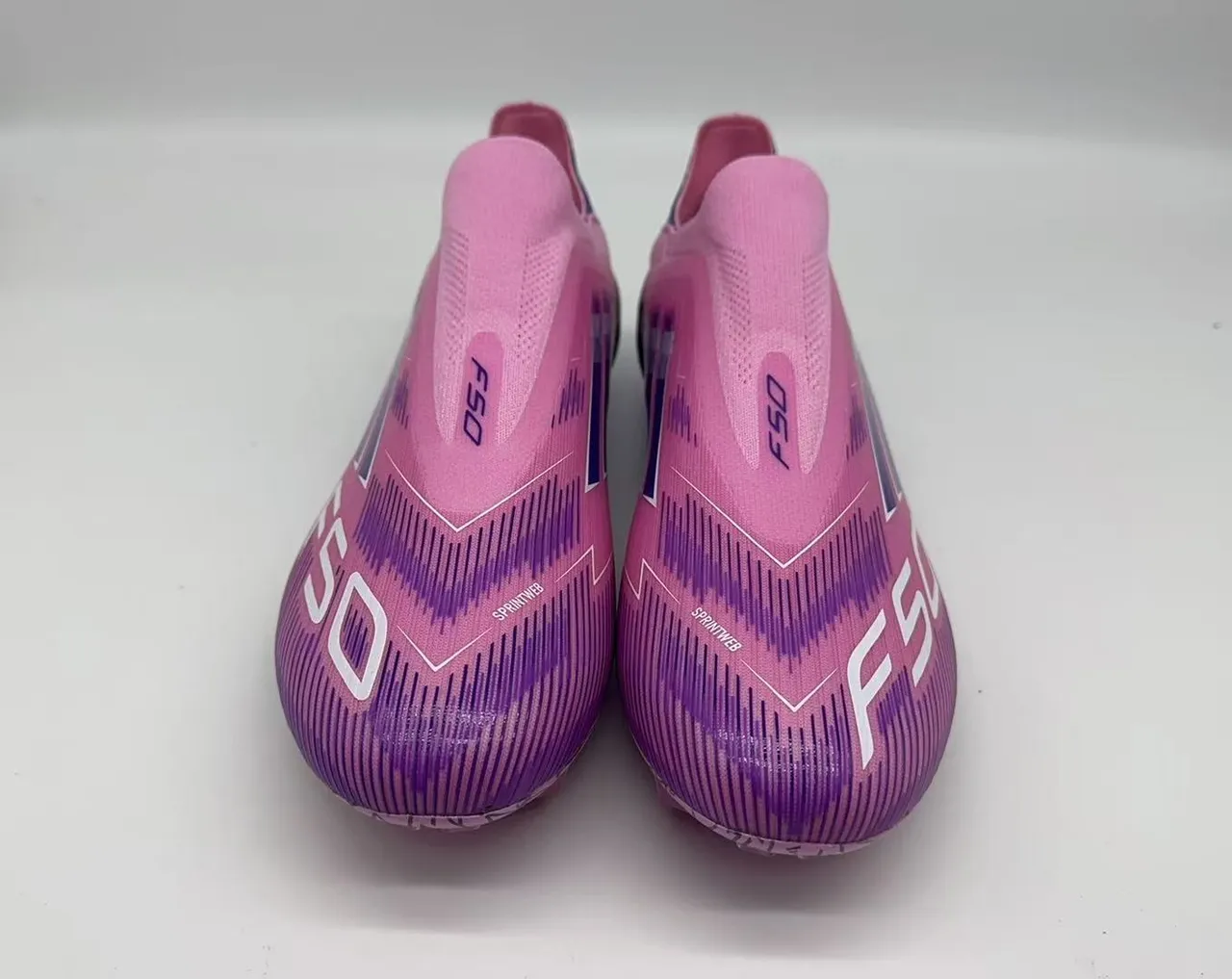 Adidas Pink Purple Sock-Fit Upper Gradient Firm-Ground Soccer Shoes 11