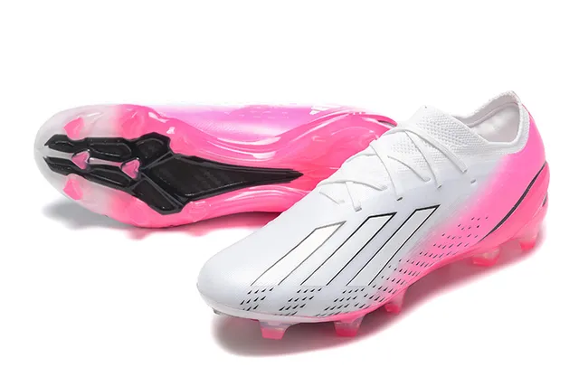 Adidas Pink White Low-Cut Synthetic Upper Translucent Soleplate Firm-Ground Soccer Shoes 7