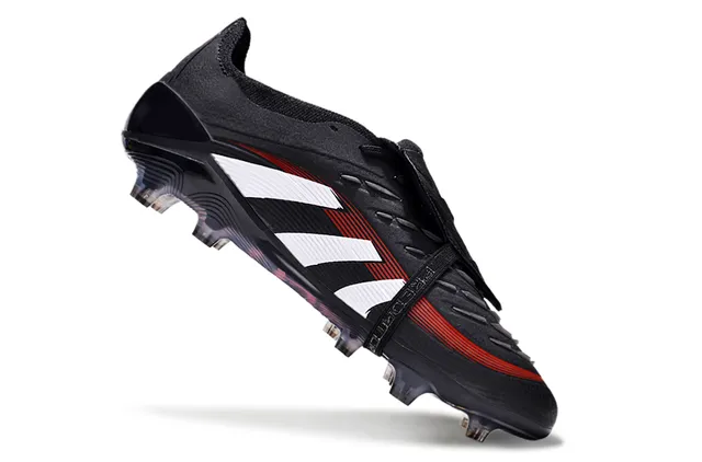 Adidas Predator Accuracy Black White Red Firm-Ground Soccer Shoes 2