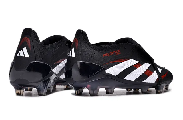 Adidas Predator Accuracy Black White Red Firm-Ground Soccer Shoes 5