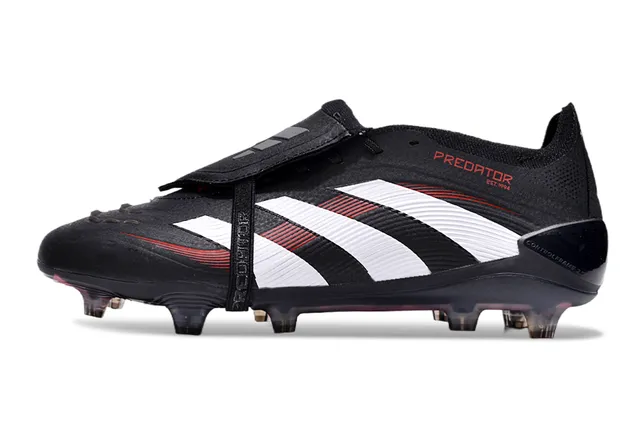 Adidas Predator Accuracy Black White Red Firm-Ground Soccer Shoes 7