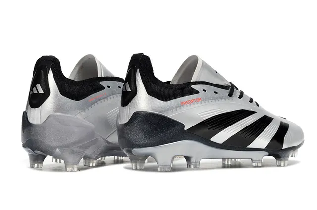 Adidas Predator Silver Black Firm-Ground Soccer Shoes 5