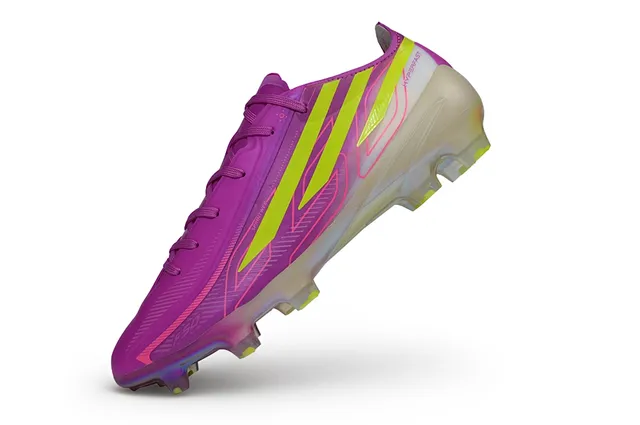 Adidas Purple Yellow Low-Profile Football Cleat Iridescent Holographic Sole Firm-Ground Soccer Shoes 3
