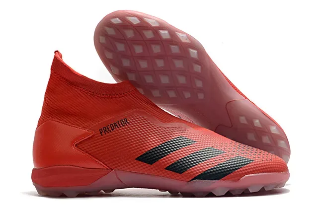 Adidas Red Black High-Top Sock-Fit Three-Stripe Graphic Sneakers 14