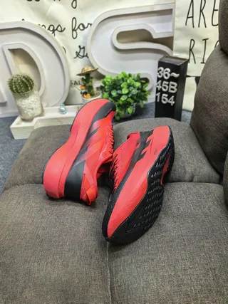 Adidas Red Black Low-Top Gradient Upper Running Shoes 6