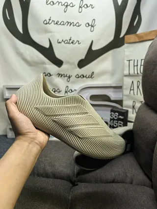 Adidas Red Slip-On Molded Rubber Clogs 15