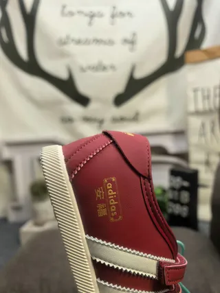 Adidas Red White Laceless Dual Velcro Straps Lifestyle Sneakers 3