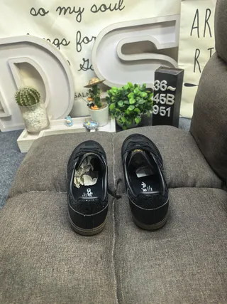 Adidas Samba 黑金 低帮 真皮鞋面 生活休闲鞋 8