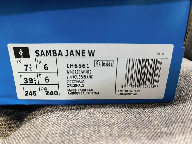 Adidas Samba Bordeaux Beige Sans Lacets Trois Rayures Panneau Latéral Mary Jane Chaussures 2