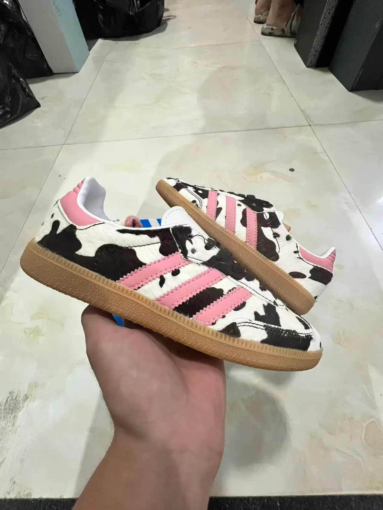 Adidas Samba Cow Print Pink Lifestyle Sneakers 1
