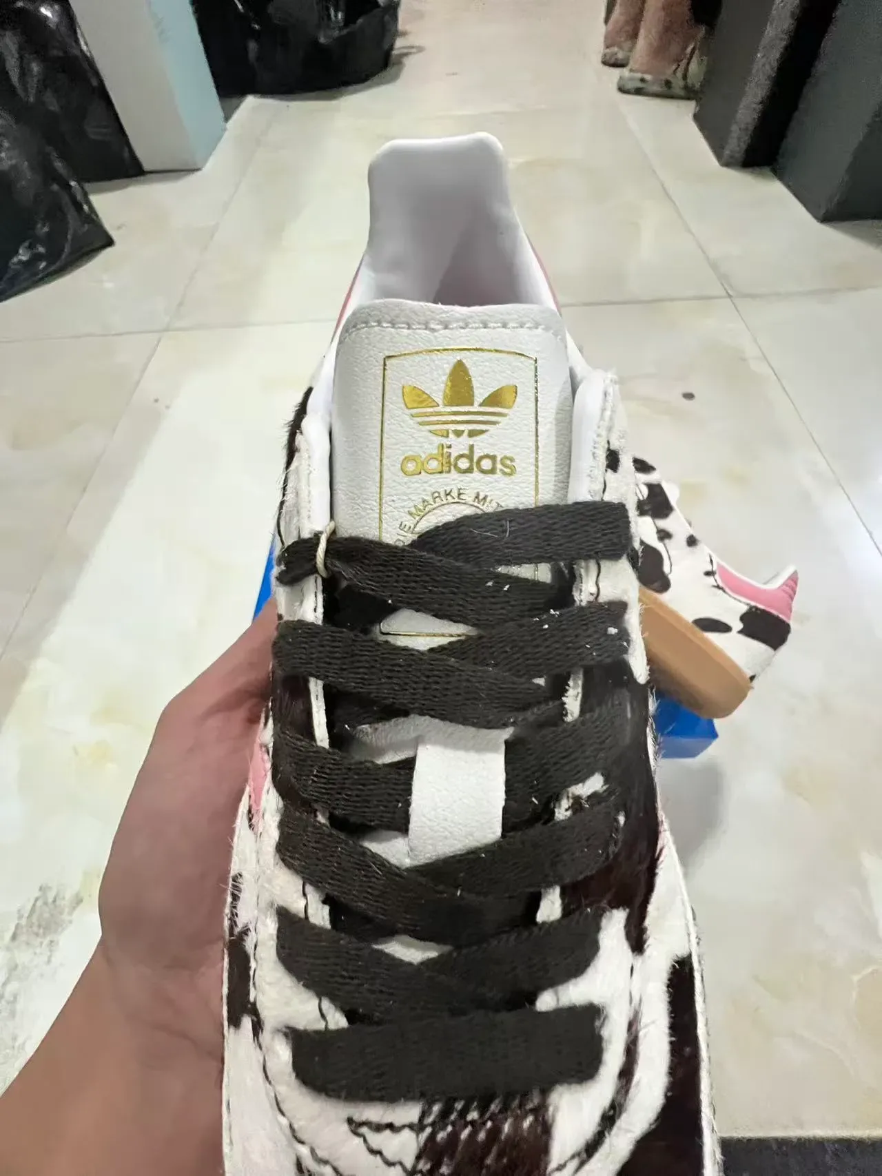 Adidas Samba Cow Print Pink Lifestyle Sneakers 4