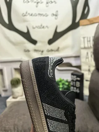 Adidas Samba Crystal-Embellished Black Lifestyle Sneakers 3