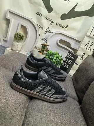 Adidas Samba Crystal-Embellished Black Lifestyle Sneakers 9