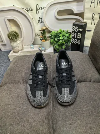 Adidas Samba Crystal-Embellished Black Lifestyle Sneakers 10
