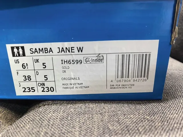 Adidas Samba Metallic Gold White Lifestyle Sneakers 2