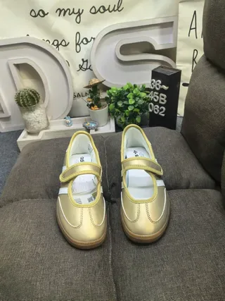 Adidas Samba Metallic Gold White Lifestyle Sneakers 10