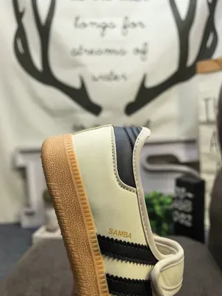 Adidas Samba Off-White and Black Lifestyle Sneakers 3