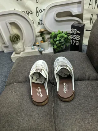Adidas Samba Off-White and Brown Lifestyle Sneakers 8