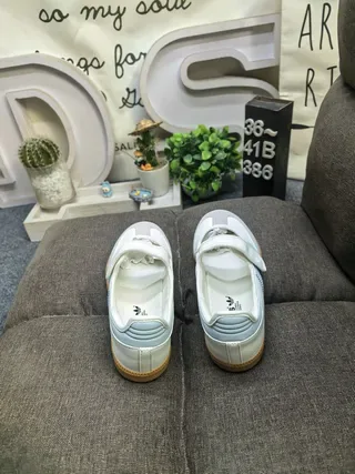 Adidas Samba Off-White and Light Blue Lifestyle Sneakers 8