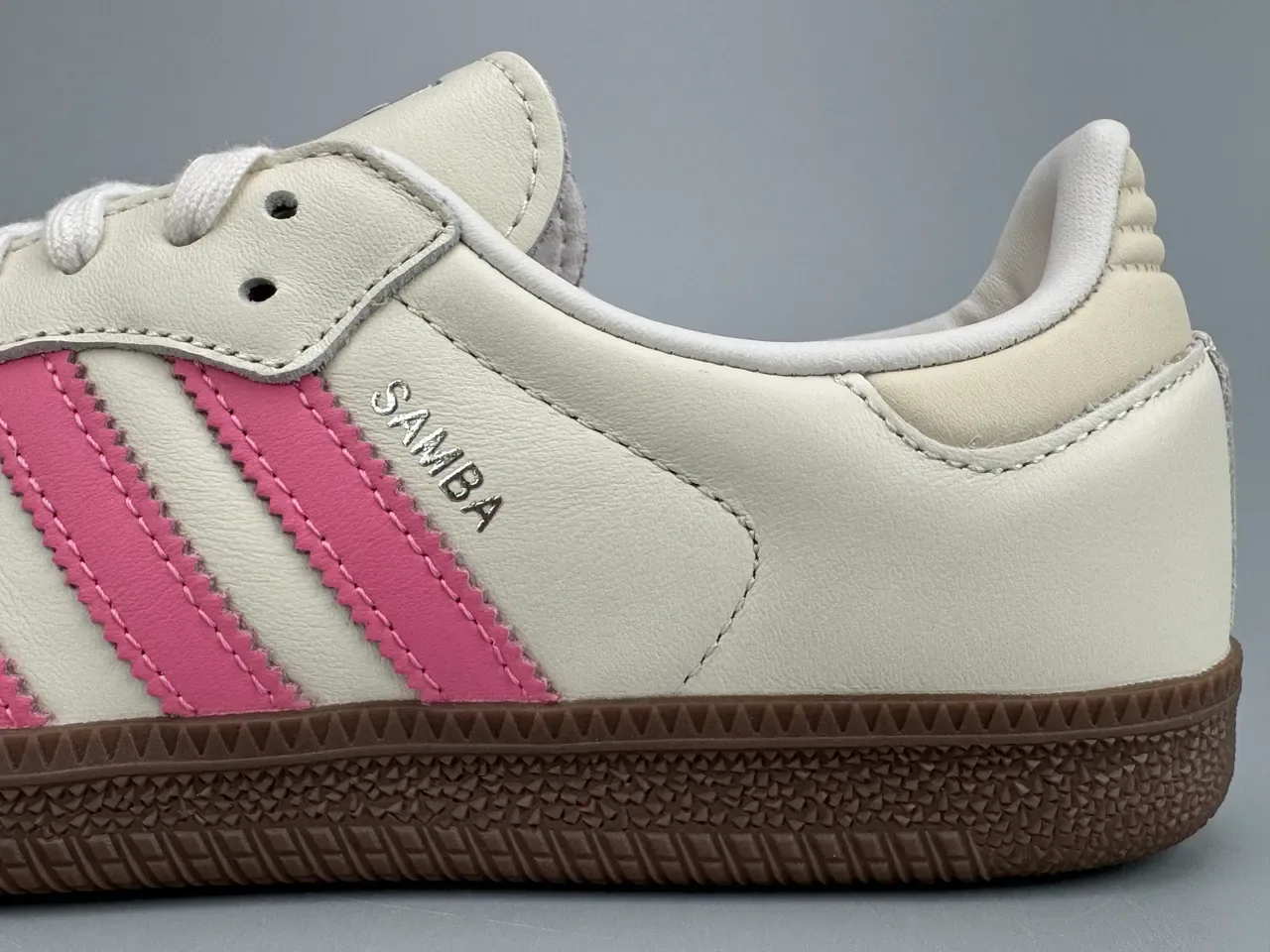 Adidas Samba Off-White and Pink Leather Lifestyle Sneakers 7