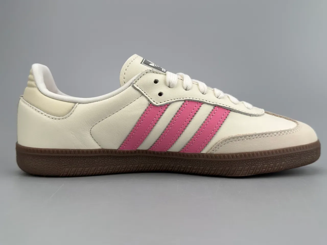 Adidas Samba Off-White and Pink Leather Lifestyle Sneakers 10