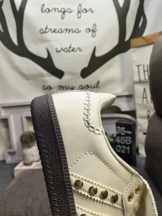 Adidas Samba Off-White Leather Lifestyle Sneakers 4