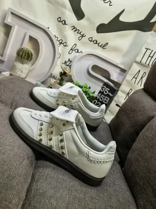 Adidas Samba Off-White Leather Lifestyle Sneakers 7