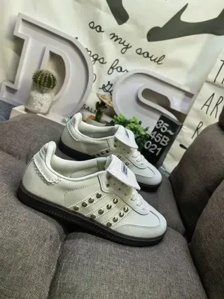 Adidas Samba Off-White Leather Lifestyle Sneakers 9